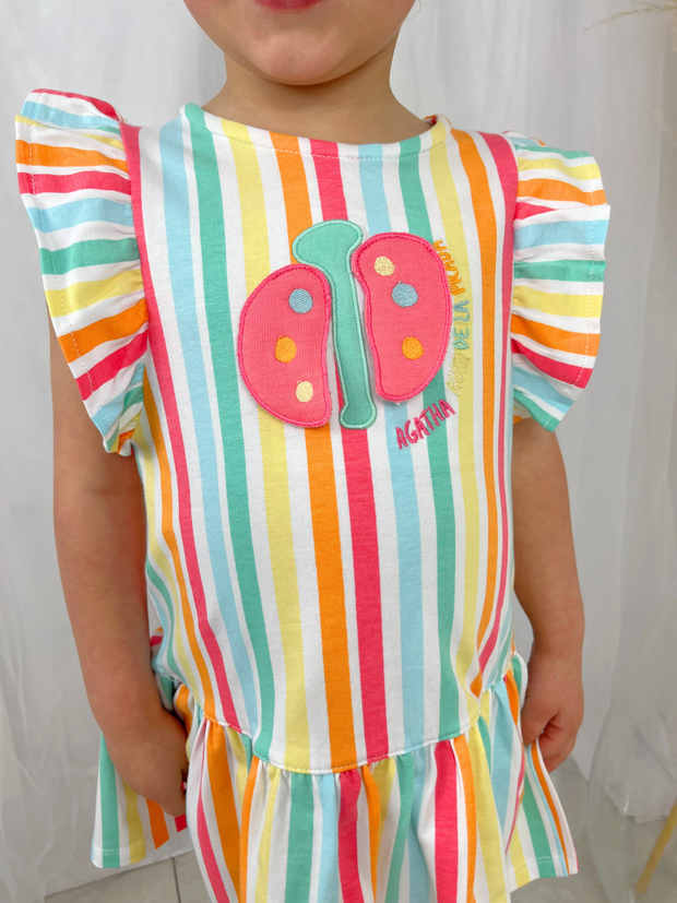 Toddler Girl Multicolour Stripe Dress