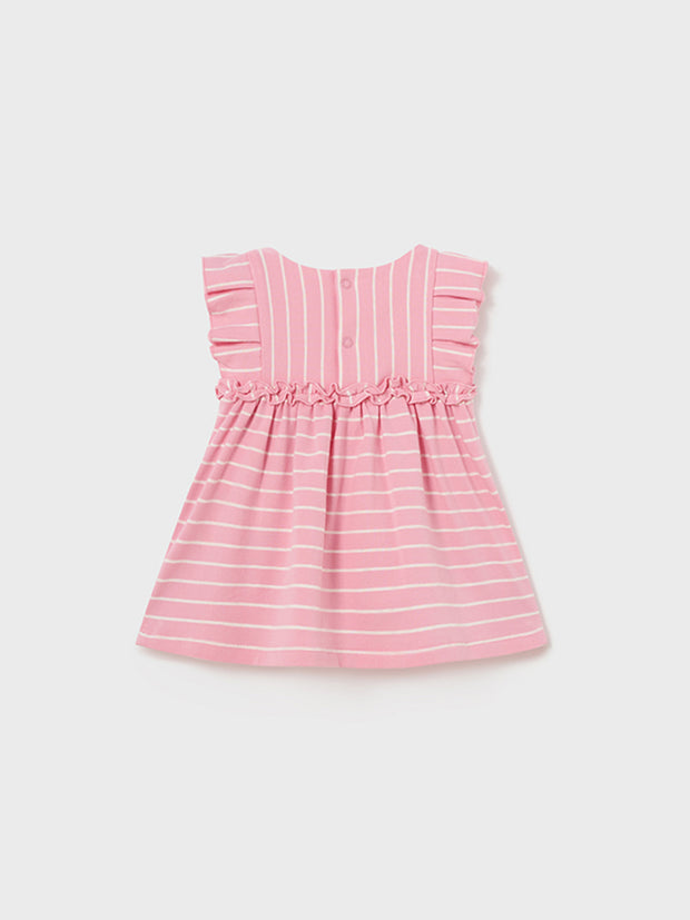 Mayoral Baby Girl Coral Stripe Dress