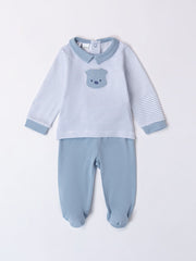 Baby Boy Blue Puppy Outfit Set