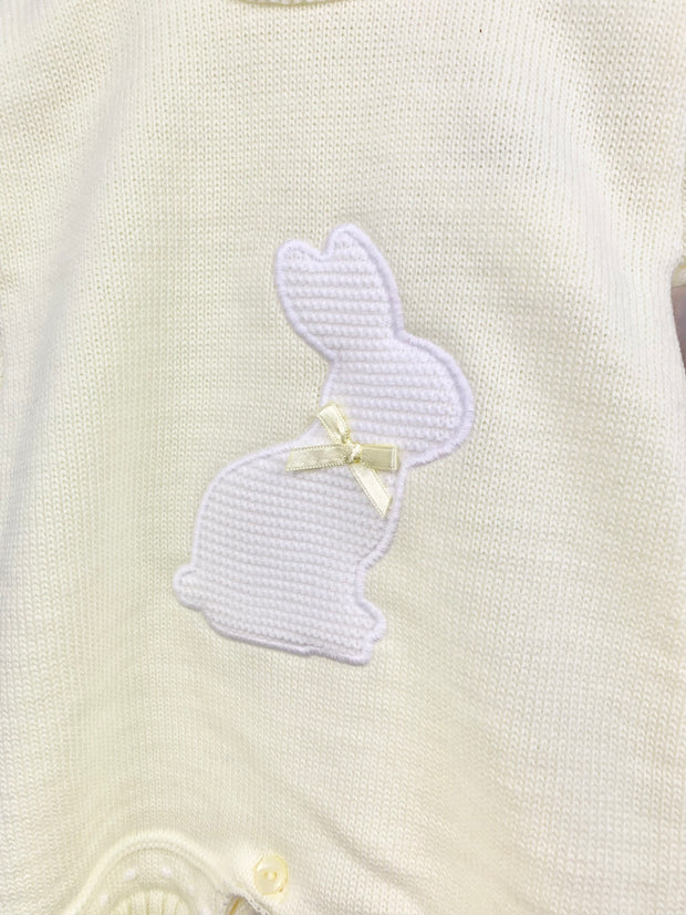 Baby Yellow Knitted Bunny Romper