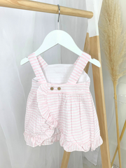 Babidu Toddler Girl Pink Check Dress
