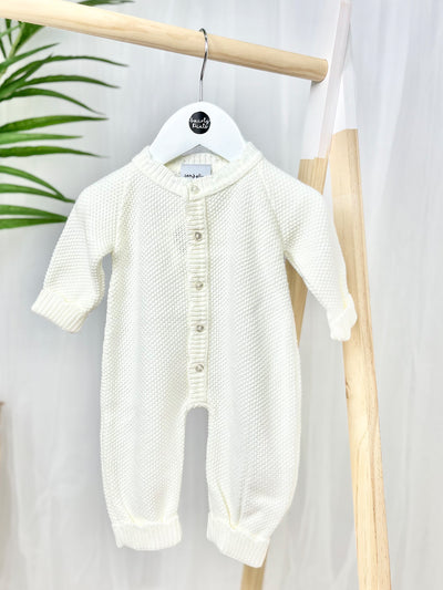 White Footless Knitted Babygrow