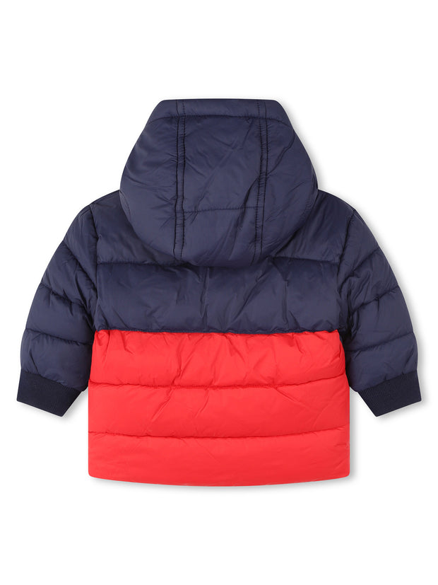 Timberland Toddler Navy & Red Hooded Puffer Jacket