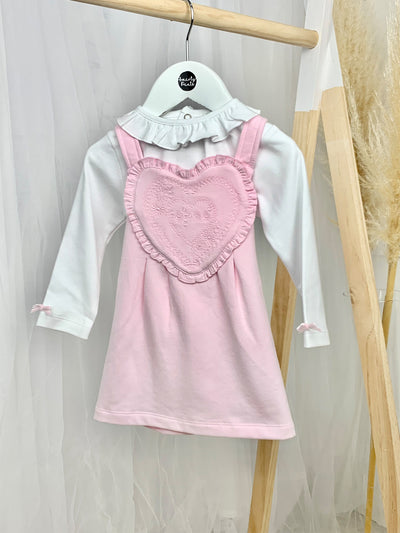 Pastels & Co Jane Pink Pinafore Outfit Set