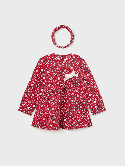Mayoral Toddler Girl Floral Dress with Headband - 2 Colours