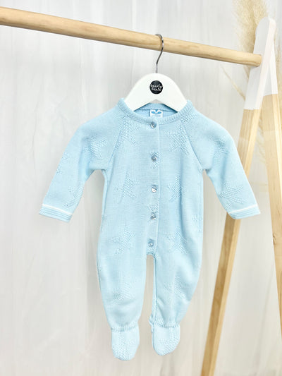 Blue Star Knitted Babygrow