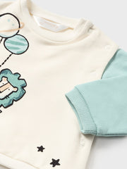 Mayoral Baby Boy Green & Cream Lion Outfit Set
