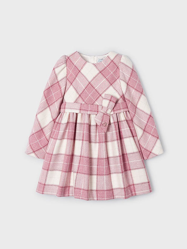 Mayoral Junior Girl Check Long Sleeve Dress - 2 Colours