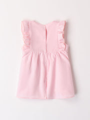Pink Frilly Sleeve Dress