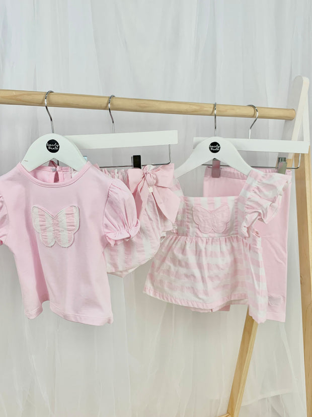 Baby Girl Pink Butterfly Top & Bloomers