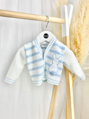 Baby Boy Stripe Bunny Cardigan - 2 Colours
