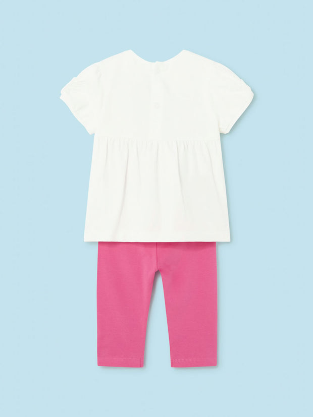 Mayoral Toddler Girl Pink & White Fairy Legging Set