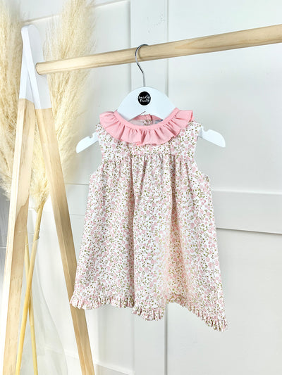 Baby Girls Pink Floral Print Dress