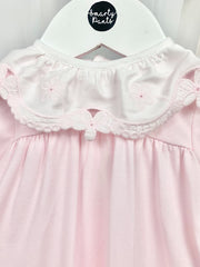 Baby Girl Pink & White Flower Babygrow