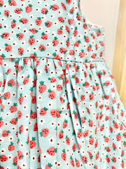 Toddler Girl Strawberry Picnic Dress