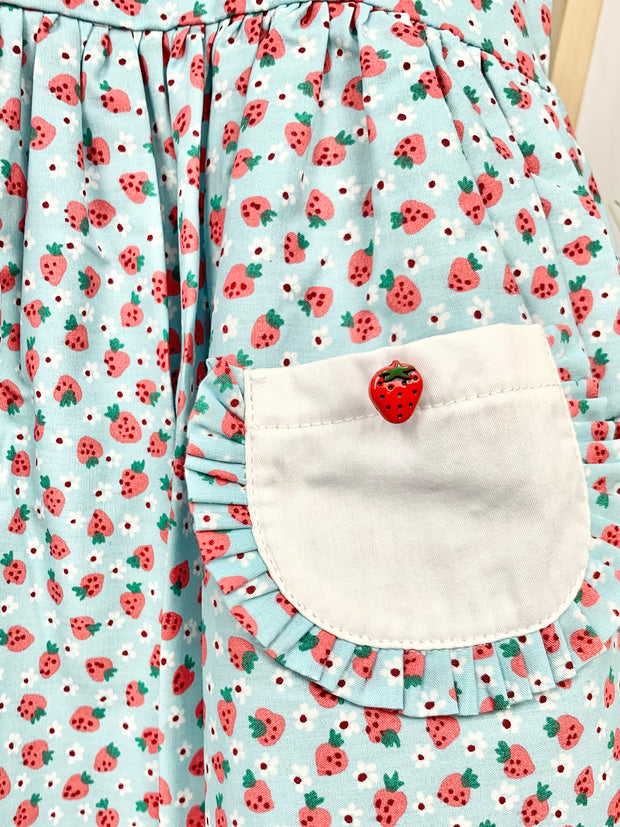 Toddler Girl Strawberry Picnic Dress