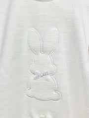 White Knitted Bunny Babygrow