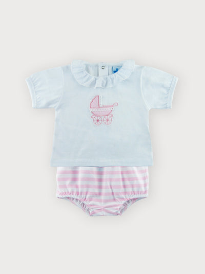Baby Girl Pram Outfit Set