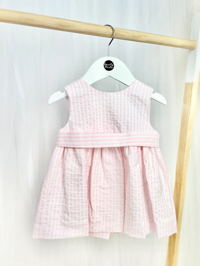 Baby Girl Pink and White Stripe Dress