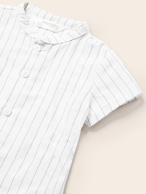 Mayoral Baby Boy Stripe Shirt and Soft Denim Dungaree Set