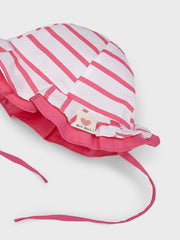 Mayoral Baby Girl Pink Stripe Reversible Sun Hat