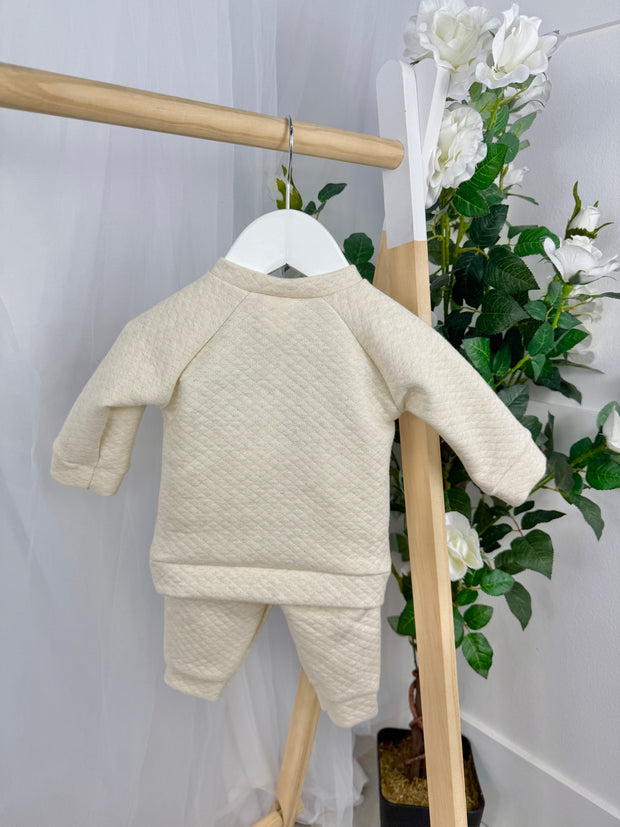 Pex Boys 'Stanley' Outfit Set (0M - 18M) - Natural