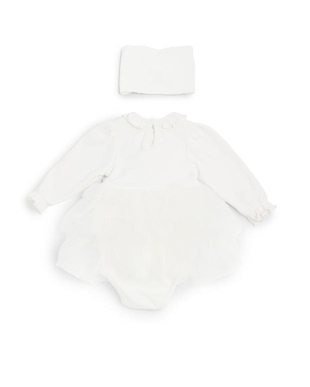 Caramelo Kids Baby Girl Ivory Tulle Dress (0M - 24M)