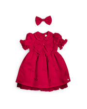 Caramelo Kids Girls Red Bow Dress (1Y - 6Y)