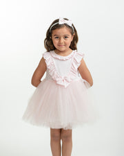 Caramelo Girls Pink Tulle Dress - with headand