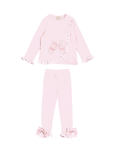 Caramelo Kids Girls Pink Bow Legging Set (12M - 4Y)