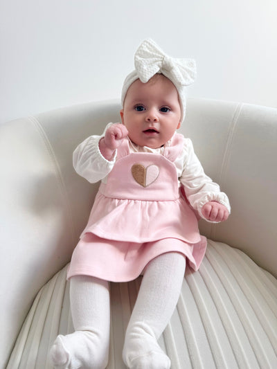 Mayoral Baby Girl Pink Heart Pinafore (2M-18M)