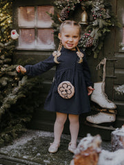 Mayoral Junior Girl Navy Dress & Bag (3Y-8Y)