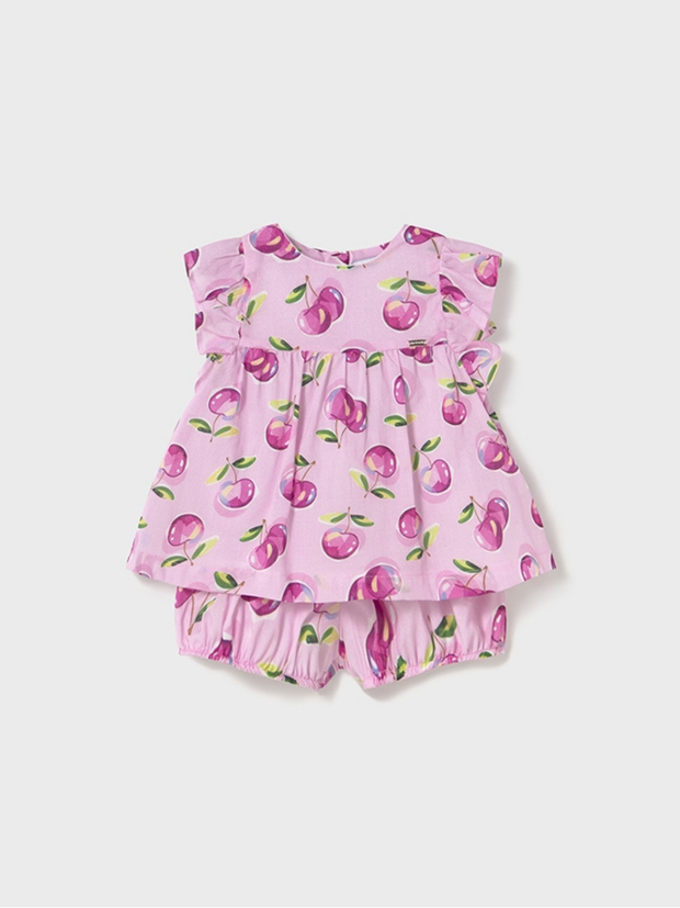 Mayoral Toddler Girl Cherry Shorts Set