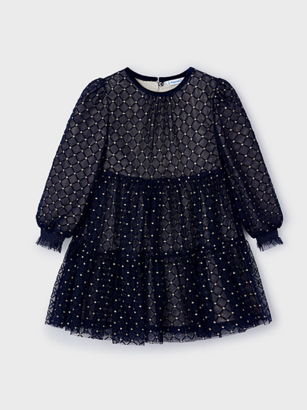 Mayoral Junior Girl Navy Tulle Dress