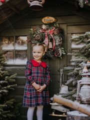 Girls Tartan Dress With Matching Bag - 2 Colours