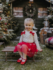 Name It Girls Red Tulle Reindeer Skirt (18M-6Y)
