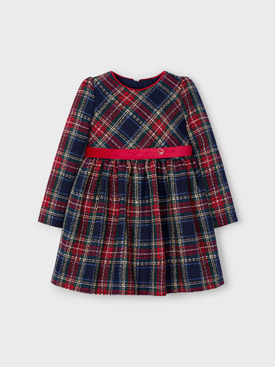 Mayoral Junior Girl Tartan Woven Dress