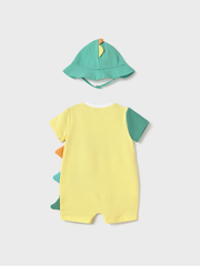 Mayoral Baby Boy Green Dinosaur Romper & Hat