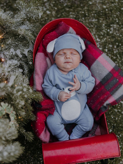 Mayoral Baby Boy Blue Animal Babygrow & Hat (1M-18M)