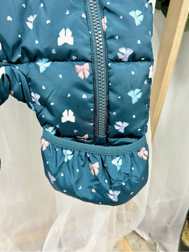 Name It Baby Girl Navy Bow Pramsuit (0M-12M)