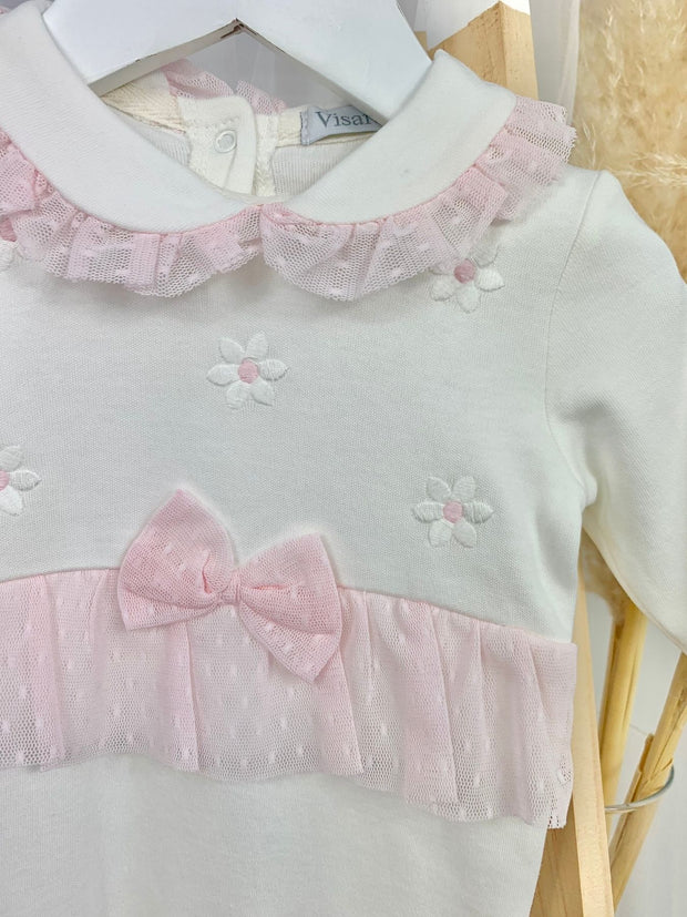 Baby Girl Flowers & Bow Babygrow