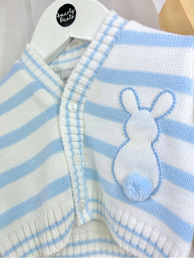 Baby Boy Blue Bunny Knitted Cardigan