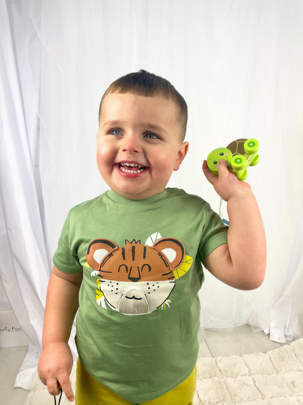 Mayoral Green Toddler Boy Tiger top