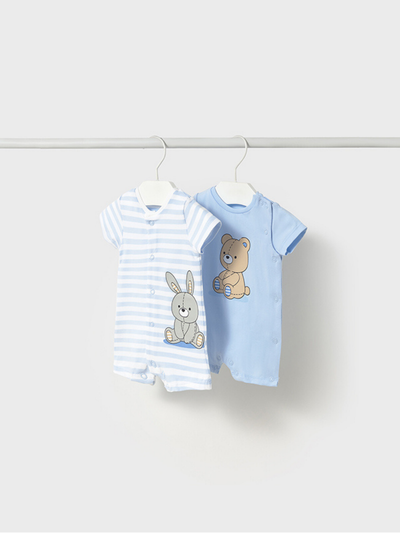 Mayoral Baby Boy 2 Pack Rompers - Sky