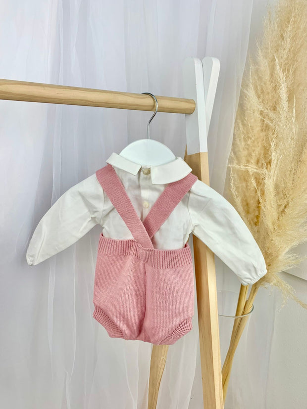 Baby Girl Dusky Pink Bears Outfit