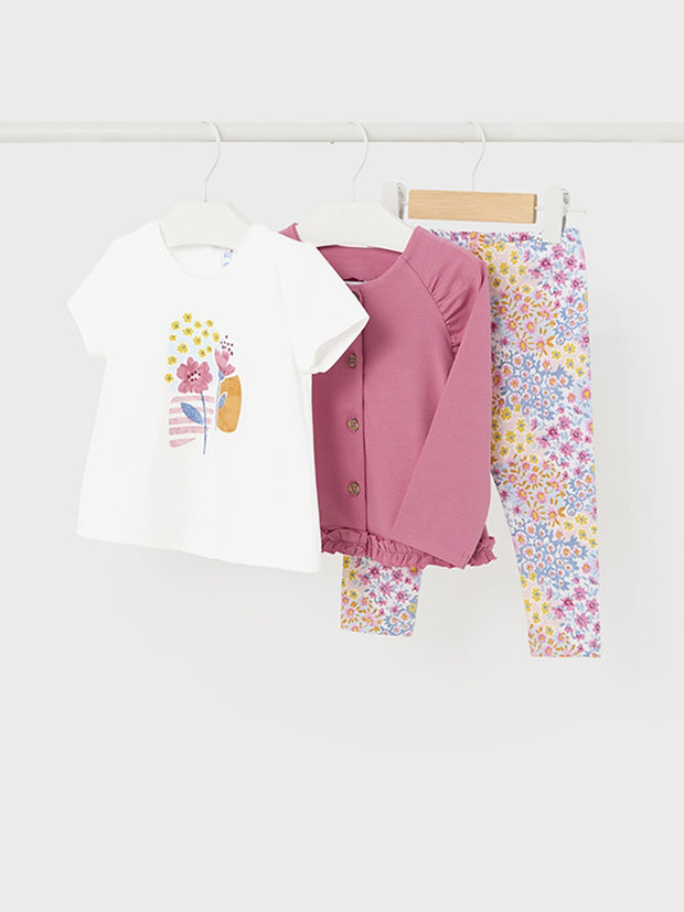 Mayoral Toddler Girl Floral Outfit Set - 2 Colours