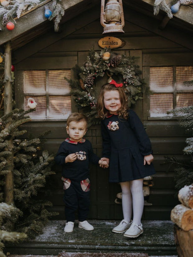 Deolinda Boys Navy Bear Outfit Set (6M-5Y)