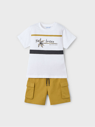 Mayoral Junior Boy 'Palm Trees' Shorts Set - 3 Colours