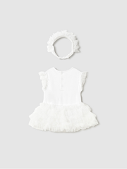 Mayoral Baby Girl Flower Tutu Romper & Headband