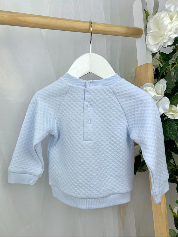 Tutto Piccolo Toddler Boys Blue Padded Outfit Set (12M-3Y)